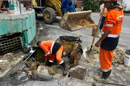 Prefeitura recupera rede de drenagem profunda no bairro Japiim