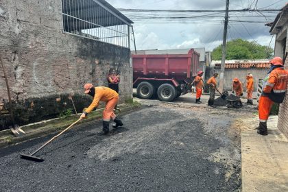 Prefeitura avança com recuperação asfáltica no bairro Coroado