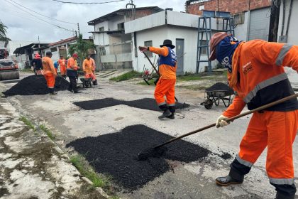 Prefeitura de Manaus leva novo asfalto ao bairro Mauazinho