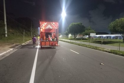 Prefeitura intensifica sinalização viária em Manaus