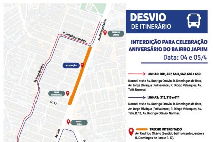 Prefeitura alerta para alterações no trânsito e transporte público devido às comemorações do aniversário do bairro Japiim