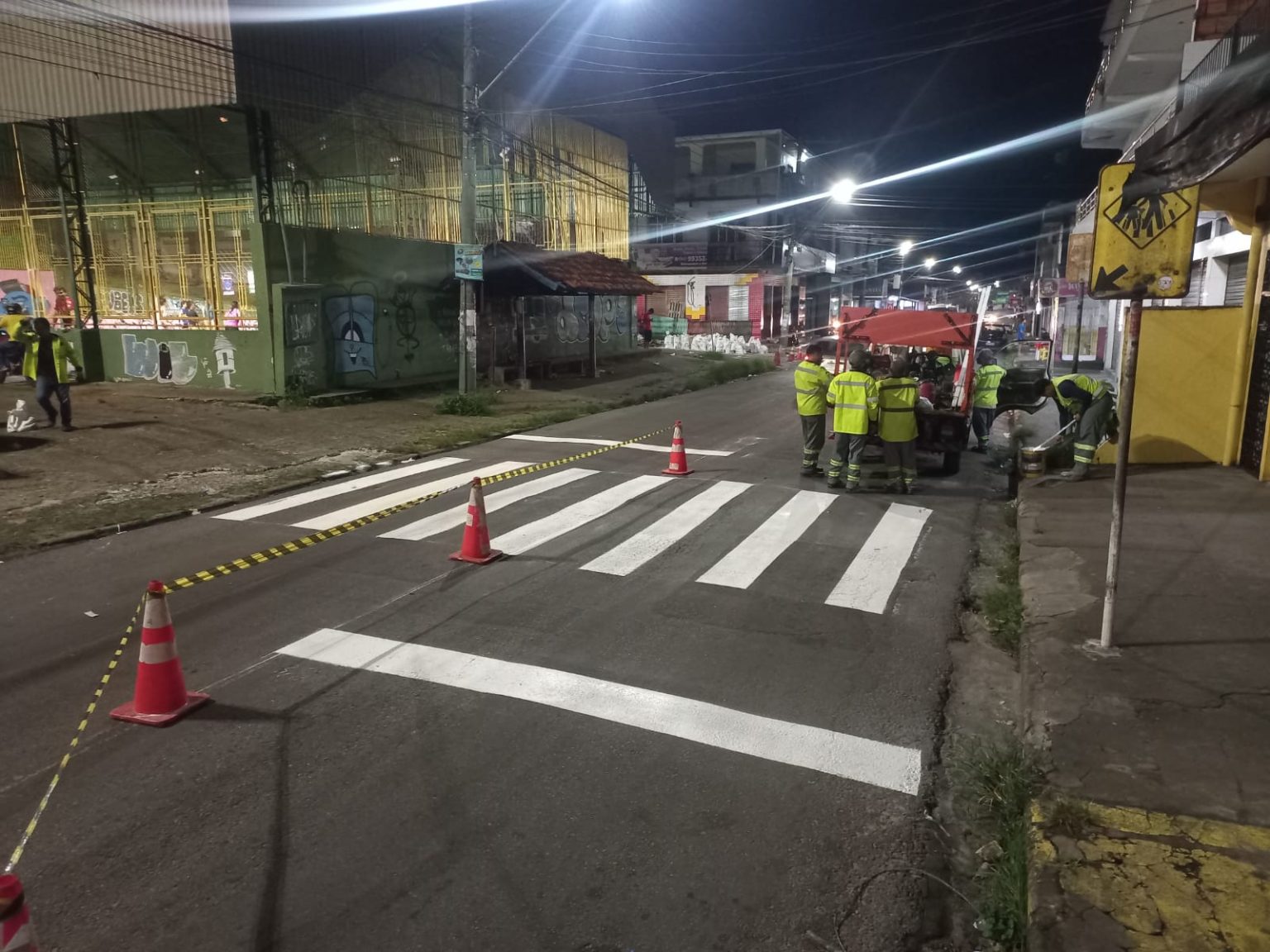 Sinalização viária na zona Oeste da capital