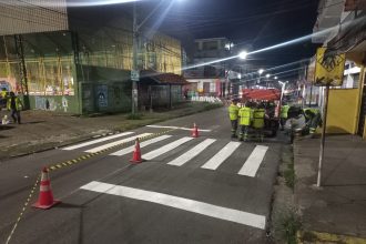 Sinalização viária na zona Oeste da capital