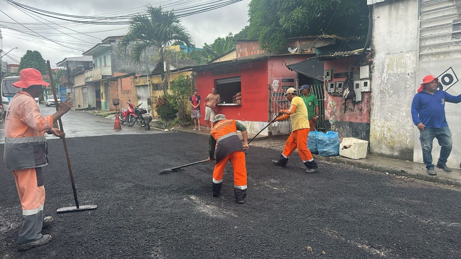 Recapeamento na rua 18 em Manaus garante mobilidade e melhores condições de tráfego na Cidade Nova