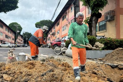 Manaus intensifica recuperação da drenagem profunda na rua Ló 2 para reduzir riscos de alagamentos e erosões