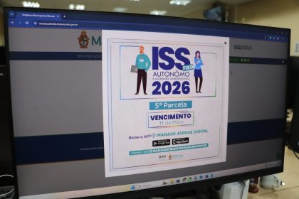 Prefeitura de Manaus alerta para prazo de pagamento da quinta parcela do ISS Fixo 2026 com desconto digital