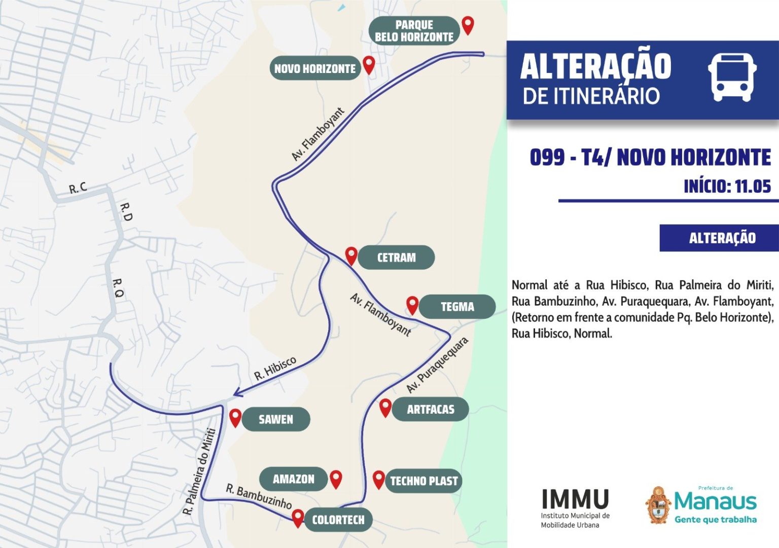Linha 099 amplia itinerário e conecta Terminal de Integração 4 ao Distrito Industrial 2 e Parque Belo Horizonte
